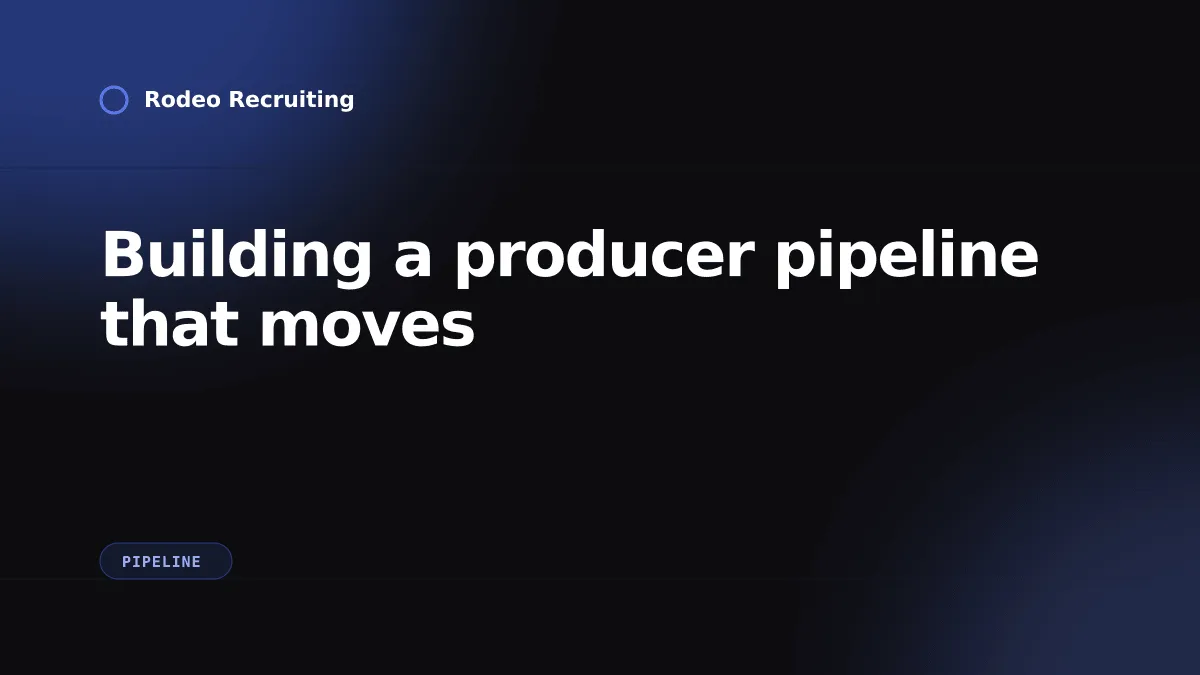 Building an insurance producer recruiting pipeline that moves